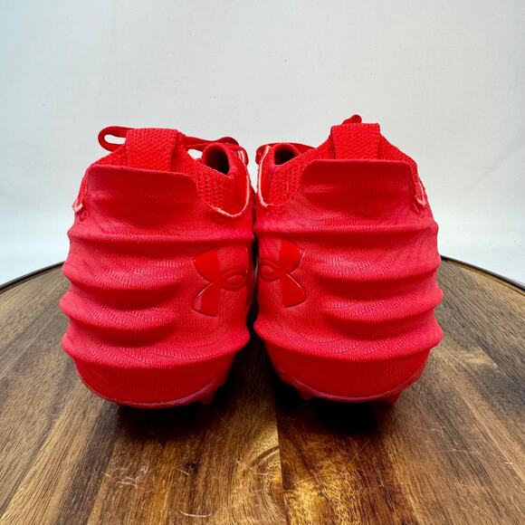 Under Armour Blur Smoke Suede 2.0 MC Red Football Cleats Men's Size 8 NEW - Picture 4 of 9